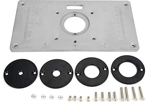 Placa de inserción de la tabla del Router, tabla de Aluminio del Router de DIY para el Trabajo de Madera