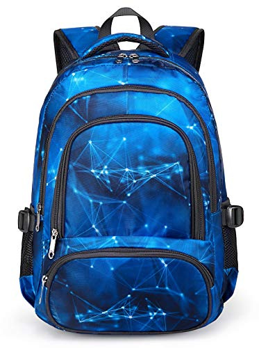 BLUEFAIRY Kids Backpack for Boys Bookbags for Elementary Primary Middle School Bags Book Bags for Teens Adolescentes for Childs Back to School Gifts Mochilas para Niños Aged 8-10 Star Blue