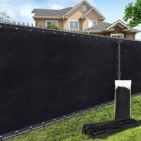 AofeiGa 180GSM 4ft x 50ft Fence Privacy Screen Heavy Duty Fence Cover Garden Wall Backyard Black