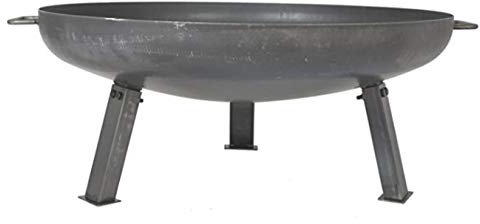 La Hacienda Mapsos - Pozo de fuego grande con soporte, 85 cm (calentador redondo para jardín, estilo industrial)