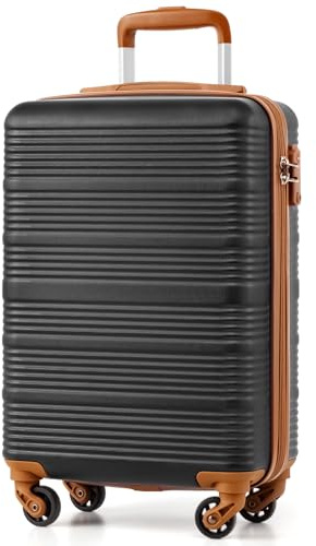 COOLIFE Handgepäck Koffer 55x35x20cm für Ryanair & Easyjet mit 4 Silent Spinner Rädern & TSA-Schloss – ABS-Hartschale, Leicht Handgepäck