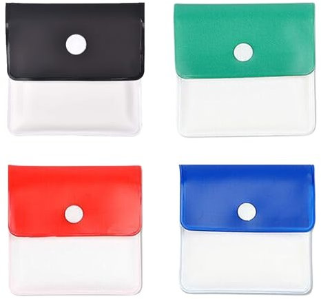 4 PCS Pocket Portable Ashtray Pouch, Pocket Ashtrays Reusable PVC Fireproof Car Ashtray Small Outdoor for Daily or Travel Use