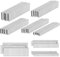 PINOZE 4200-Count 18 Gauge 1/4 Narrow Crown Staples (38, 32, 25, 19, 13 mm) & 18GA Brad Nails (50, 25, 16 mm), Heavy Duty Galvanized Upholstery Staple for Pneumatic/Electric Stapler Gun/Brad Nailer