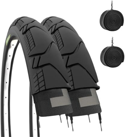 ECOVELO 2 neumáticos 700 x 45 C Par de Cubiertas 700 x 45C (29 x 1.75), Adultos Unisex, Negro