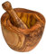Cleminson Handcrafted Olive Wood Mortar and Pestle Set | Kitchen Essential for Grinding Spices and Herbs