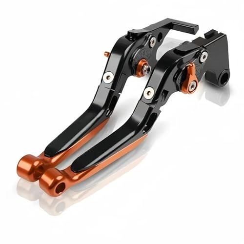 HZlailai Moto Leva Frizione Freno per D/125 200 250 390 CNC Alluminio Allungabile Regolabile Leve Accessori Arancione