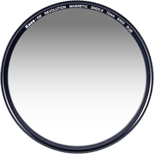 Kase KW Revolution Plus Magnetic Shockproof Soft Grad GND0.9 ND8 3 Stop Neutral Density Filter Low Reflection Optical Glass (72mm)
