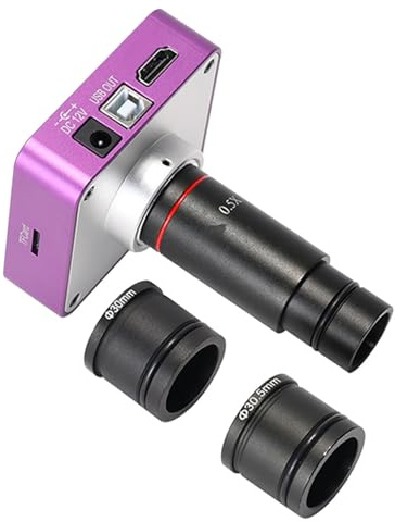 YWBL-WH Fotocamera per Microscopio 51 MP Videocamera per Microscopio Digitale HD con Ingrandimento 130X Obiettivo con Attacco C Interfaccia USB per Riparazione di Telefoni Cellulari di (Spina