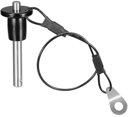 Goupille de serrage en acier inoxydable, 6 mm de diamètre, goupille de sécurité à bille avec bouton-pression, câble de lanière, longueur utile 25 mm,