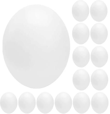 Sosoport 24pcs Realistic Plastic Fake Bird Eggs for Cockatiels and Parakeets, Reusable Nesting Eggs Lifelike Size and Finish for Bird Hatching Decorations and Interactive Exploration