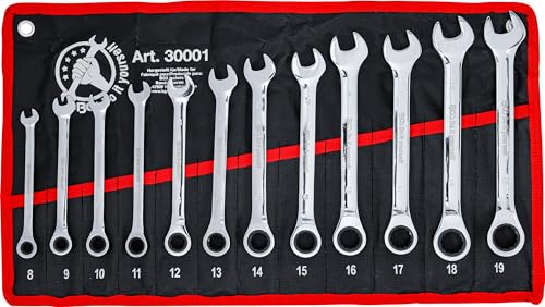 BGS Diy 30001 | Ratschenring-Maulschlüssel-Satz | SW 8 - 19 mm | 12-tlg.