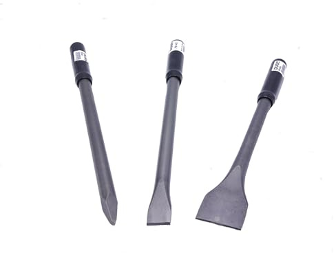 DUSS Meißel-SET passend für Meißelhämmer PK35, PK40, PK 45, PK45A, PK75, PK 75 A bestehend aus Spitz-, Flach- und Breitmeißel