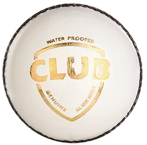 SG Club Leather - Pelotas de críquet (6 unidades), color blanco