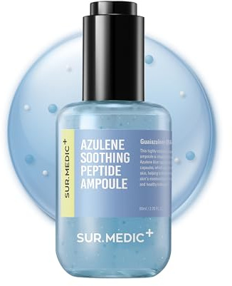 SURMEDIC AZULENE Ampoule hydratante apaisante pour le visage sec, peaux sensibles, réparation de barrière, soins de la peau coréenne 80 ml