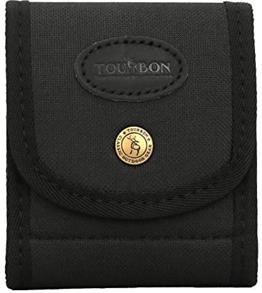 TOURBON Schwarzer Nylon-Gewehrpatronenhalter mit Gürtelschlaufe, Munitionstasche, passend für 30-06, 308WIN usw