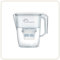 LITTLE BALANCE 8591 Carafe Filtrante Claire + 1 filtre, Réduit microplastiques, chlore, calcaire et autres impuretés, 2,5 l, Débit ultra rapide, Plastique sans BPA, Blanc