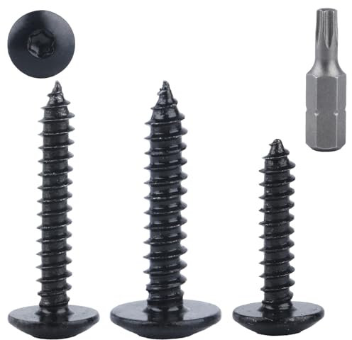 Tornillos Autoperforantes Torx para Chapa, 60 Pcs Tornillos de Madera, Tornillos de Cabeza Plana, Tornillo de Cabeza Plana Torx para Carrocería (M3,9 x 20 mm)