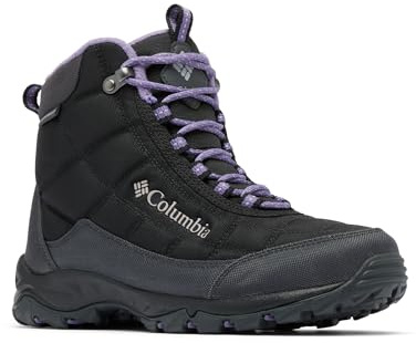 Columbia Firecamp Boot, Stivali da neve Donna, Black/Plum Purple 2024 , 39 EU