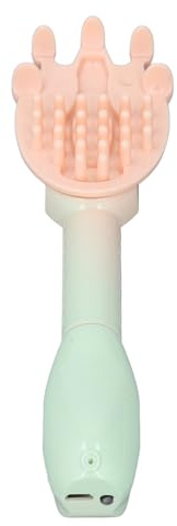 Fdit Rascador de espalda eléctrico, masajeador telescópico de 45 cm, cabezal de 5 dientes para alivio de la picazón y masaje suave, rascador de espalda portátil recargable mediante USB (color