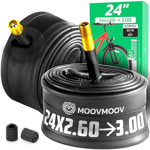 MoovMoov Innerslang 24 tum - För däck 24x2.60, 24x2.80 och 24x3.00 med ETRTO från 65-507 till 76-507 - 2-pack - För cykel