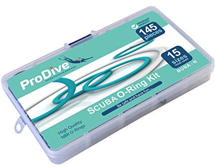ProDive Tauchen Tauch O-Ring Kit Hochwertige 145 Stück für Atemregler, Tanks, BCDs Wartung und Reparatur von Tauchausrüstung15 Größen FULL SET