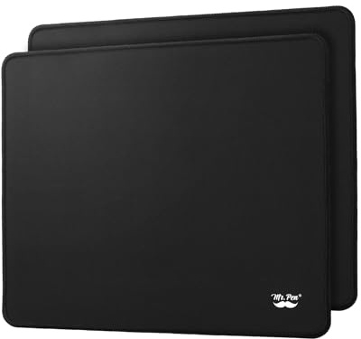 Mr. Pen - Alfombrilla de mouse, 12.5 x 10.5 pulgadas, paquete de 2, alfombrillas de mouse para mouse inalámbrico, alfombrilla de mouse para juegos