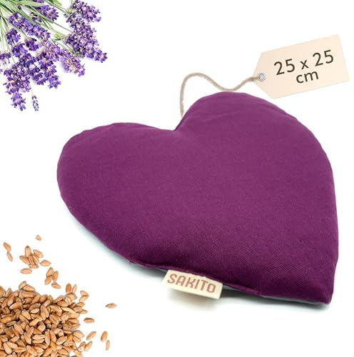 Cuscino Termico Microonde (25x25 cm) - Terapia Naturale per lo Stress e i Dolori Muscolari - Uso Caldo o Freddo - Elevata Ritenzione del Calore - Tessuto di Prima Qualità - Profumo di Lavanda