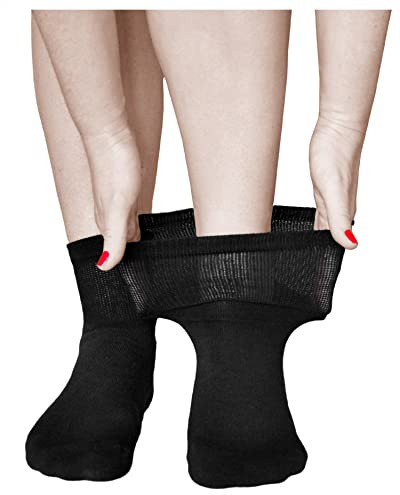 vitsocks Chaussette confort LAINE MÉRINOS pieds sensibles Femme (3 PAIRES) chaude hiver, noir, 39-42