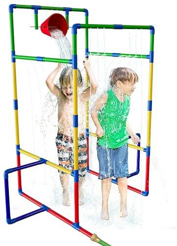 Parque acuático para niños, aspersor de Túnel con cubo de inmersión, actividades al aire libre