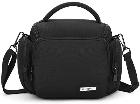 G-raphy Camera Bag DSLR SLR Bag Camera Case with Removable Dividers and Straps for DSLR Cameras, Lenses and Other Camera Accessories (Black)