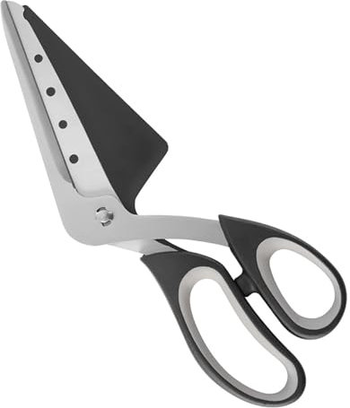 crayfomo Tijeras de Pizza, Tijeras de Acero Inoxidable de Grado alimenticio, Tijeras de Cocina multifuncionales, Tijeras de rebanar Pizza (Negro)