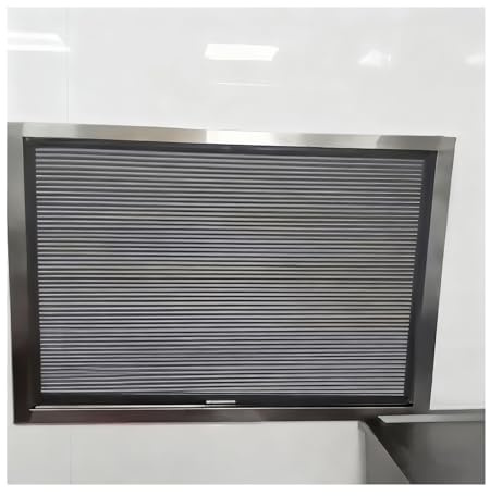 Portable Kitchen Serving Sliding Hatch Door, Custom Straight Room Divider Folding Doors, Counters/Closet/Hotel/Window Invisible Cellular Accordion Gate with Handle