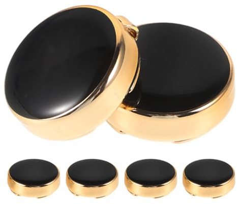 minkissy 3 Pares de Gemelos y Resistencia al Desgaste de Aleación de Zinc de Traje Formal Diseño Clip-On para Reuniones de Negocios y Eventos Formales