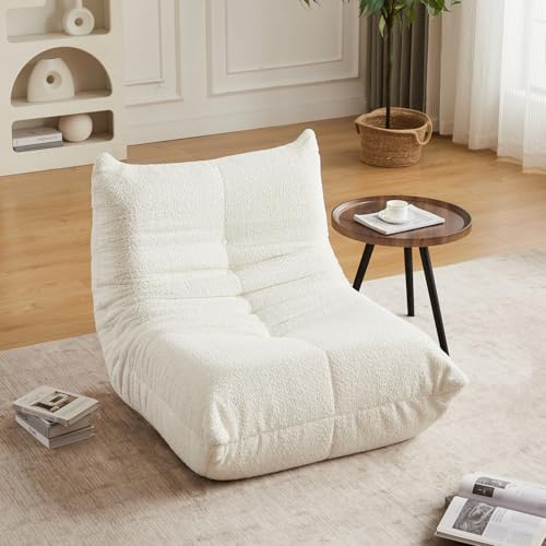 Sessel mit Schlaffunktion, Sitzsack Sessel für Erwachsene, Bodenstuhl mit Rückenlehne, Lesesessel Bequem XXL, Bean Bag Chair, Lazy Sofa