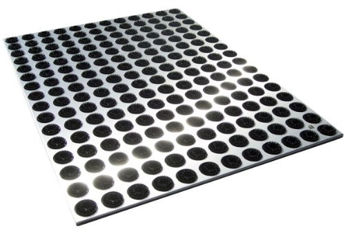 Radius - Feet back III - Fußmatte, Türmatte, Fußabtreter - Edelstahl - Scharze Bürsten - 78 x 59 cm