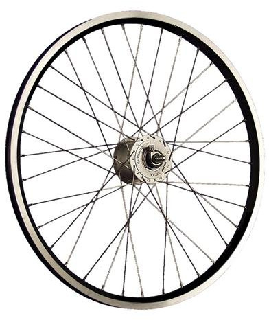 24 Pulgadas Rueda Delantera Bici Dynamic4 Dinamo Negro/Plateado