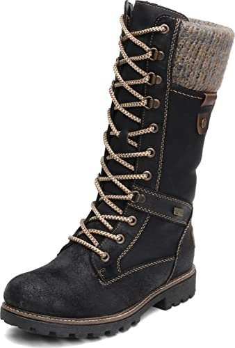 Remonte Damen D7477 Schneestiefel, Schwarz (Schwarz/Nero/Kastanie/Graphit 02), 38 EU
