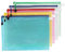 Wskderliner Mesh Dokumenten Tasche A3 Transparent Reißverschluss Dokumententasche Zip Farbig Plastik Zipper Bag Packung von 10
