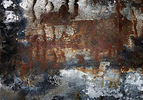 wandmotiv24 Fototapete Metall rostig, S 200 x 140cm - 4 Teile, Wanddeko, Wandbild, Wandtapete, Metallisch, Wand, Rost M1449
