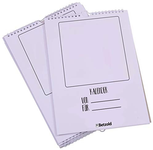 Betzold - Bastel-Kalender Kinder - Kreativ-Kalender Blanko-Wandkalender immerwährend Dauerkalender ohne Jahr