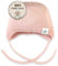 MIRARI Kids Warme Babymütze gestrickt aus 100% Merinowolle I Unisex Strickmütze mit Ohrenklappen und Bindebändern I weiche Baby Wollmütze ohne Futter (Hellrosa, 6M (40-44))