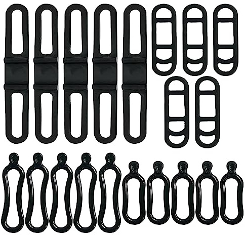 TAFACE Lot de 20 bandes en silicone pour vélo - Bande élastique - Support de montage pour lampe de poche - Accessoires de vélo - Convient pour éclairage de vélo, lampe de poche, compteur kilométrique