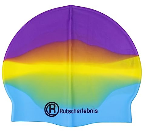 Rutscherlebnis Tie Dye Silicone Cap - Farbenfrohe Silikon-Badekappe für Damen, Herren & Jugendliche