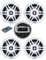 PIMAR Kit stereo con casse bianche150 WATT + telecomando presa usb radio bluetooth accessori barca gommone nautica (KIT STEREO CON 4 CASSE)