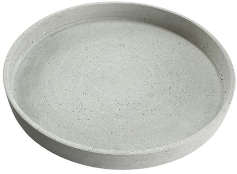 dio only for you Dekoteller, Untersetzer, Dekoschale, Betonoptik, Ø 30cm GRAU. Polyresin, Schmuckschale, Moderne Schale, Steinoptik, Wohnaccessoire Betonschale