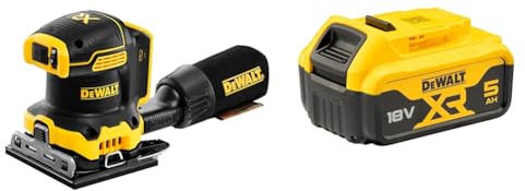 DEWALT DCW200N-XJ 18V XR Brushless 1/4 Sheet Palm Sander (Bare Unit) + DEWALT Battery