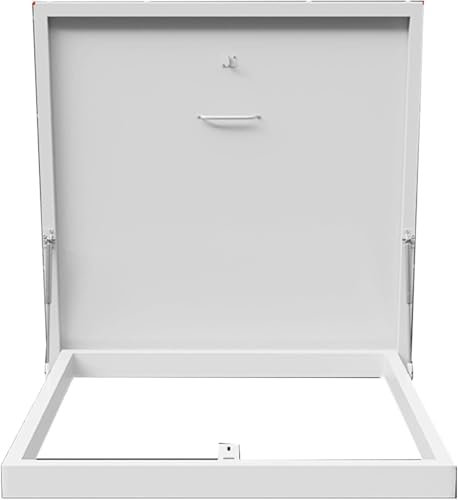 Zincato Botola del tetto, Soffitta Cantina del seminterrato Scale Coperchio di uscita, Botola di accesso Finestra di uscita Coperchi dei tombini per seminterrato Vicoli del pozzo Cortile,A-60x60cm