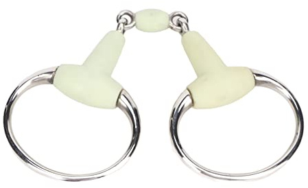 Yosoo Health Gear Bizzatura della Bocca del Cavallo, in Acciaio Inossidabile Bitto a Cavallo un Sapore in Gomma Avvolta in Bocca a Cavallo Anello Sciolto Boccone per Allenamento e Cavalcatura