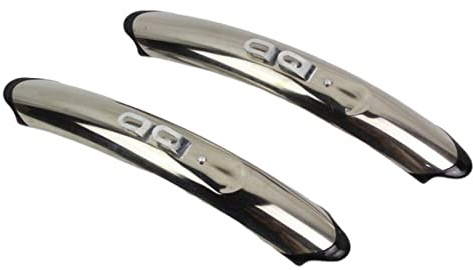1 Paire de Garde-Boue Avant Arrière 27 Pouces Raccords Vintage Réglable Acier Inoxydable Protecteur Amovible Pratique pour Vélo de Route