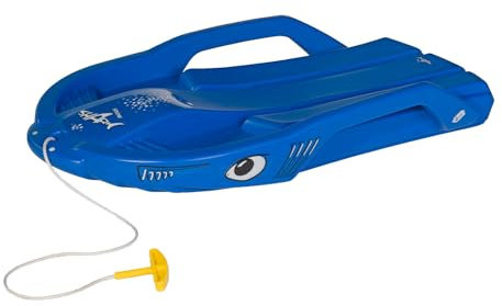 Rolly Toys 200702 - rollySnow Shark Kinderschlitten (Alter ab 3 Jahre, ergonomischer Sitz, Carving Bob, mit Zugschnur)